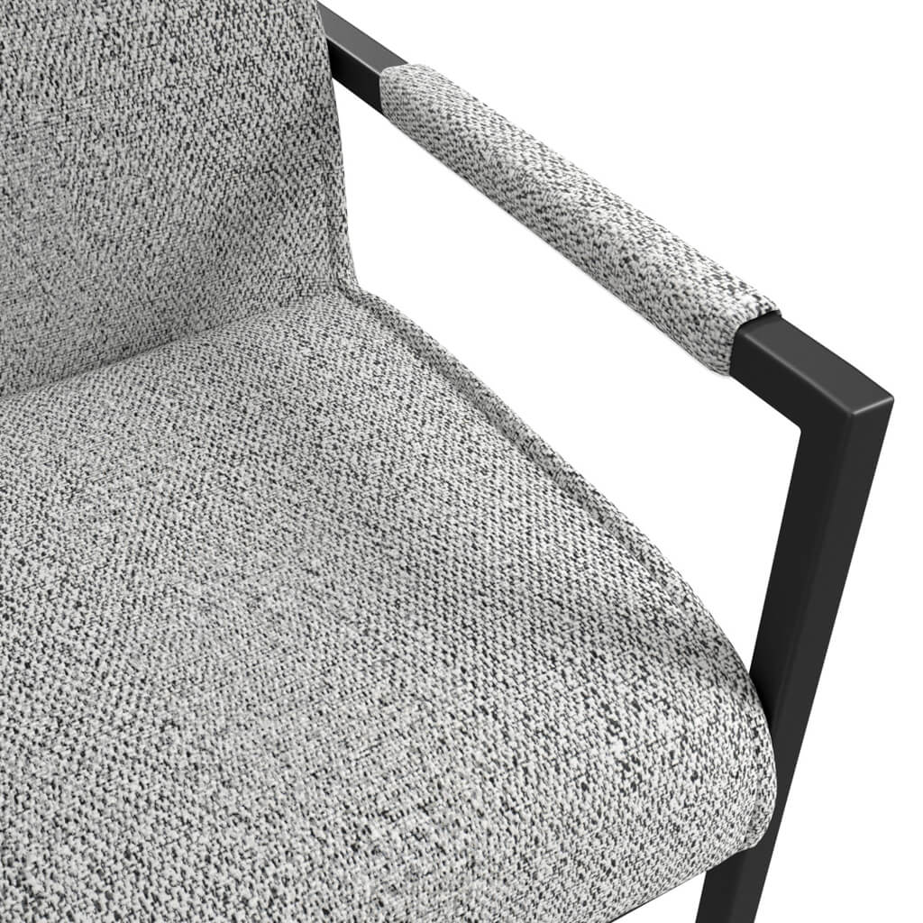 Ashford & Grey Cleaver Smoked Pearl and Black Set of 2 Dining Chairs with Arms - Image 5