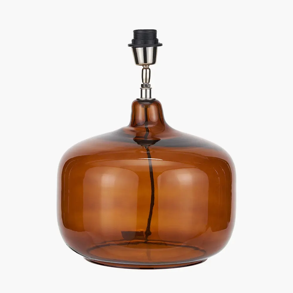 Corby Amber Glass Table Lamp Base