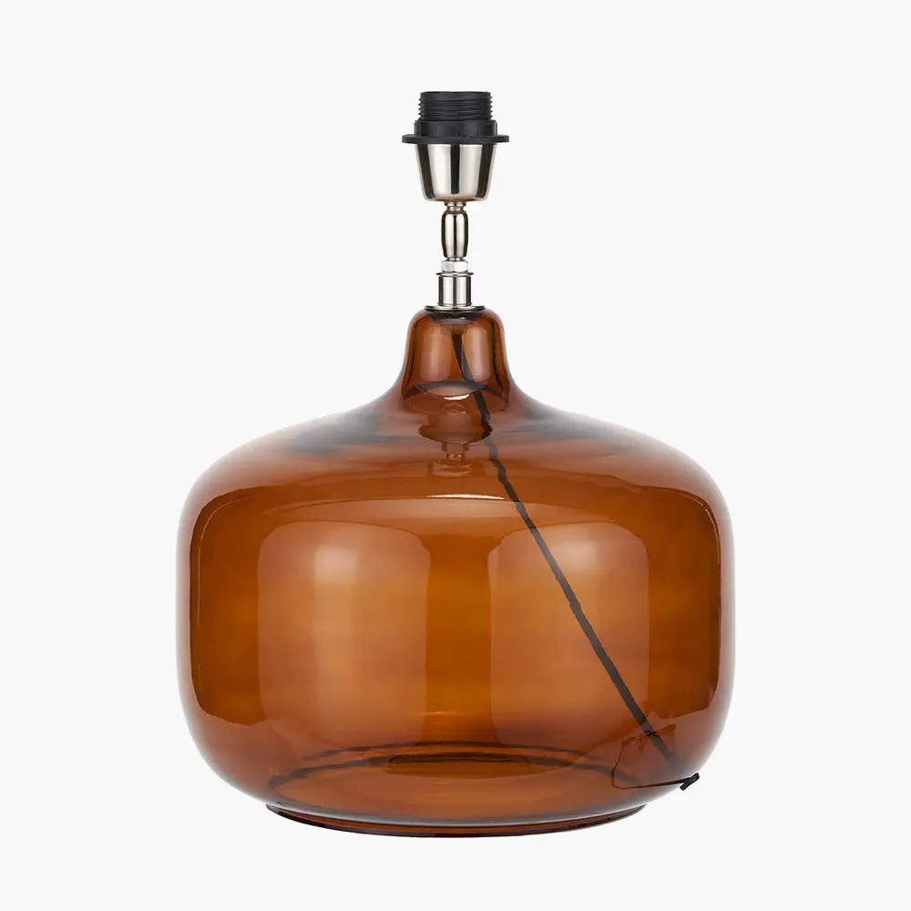 Corby Amber Glass Table Lamp Base - Image 5