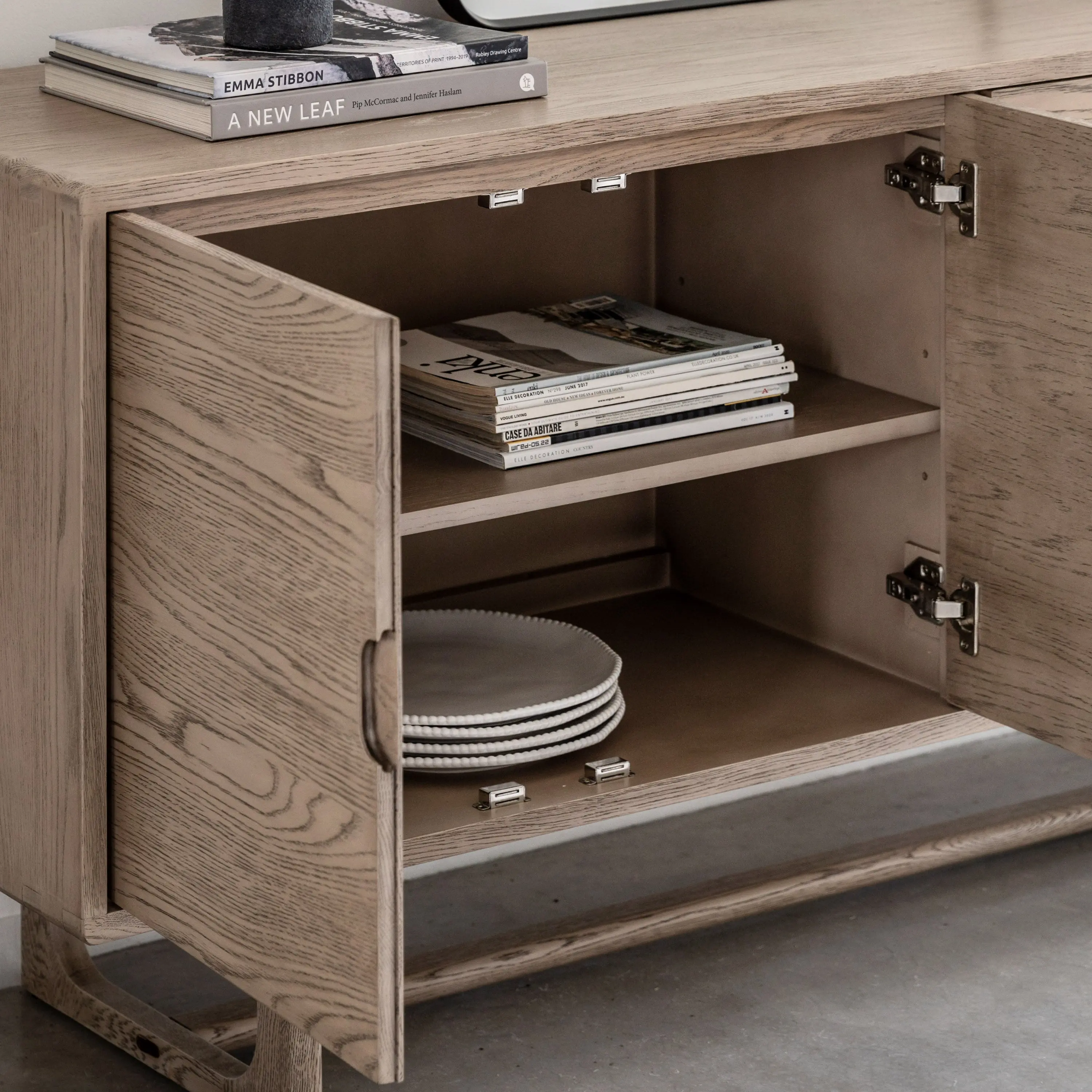 Crafton 4 Door Sideboard in Smoked Oak - Image 5