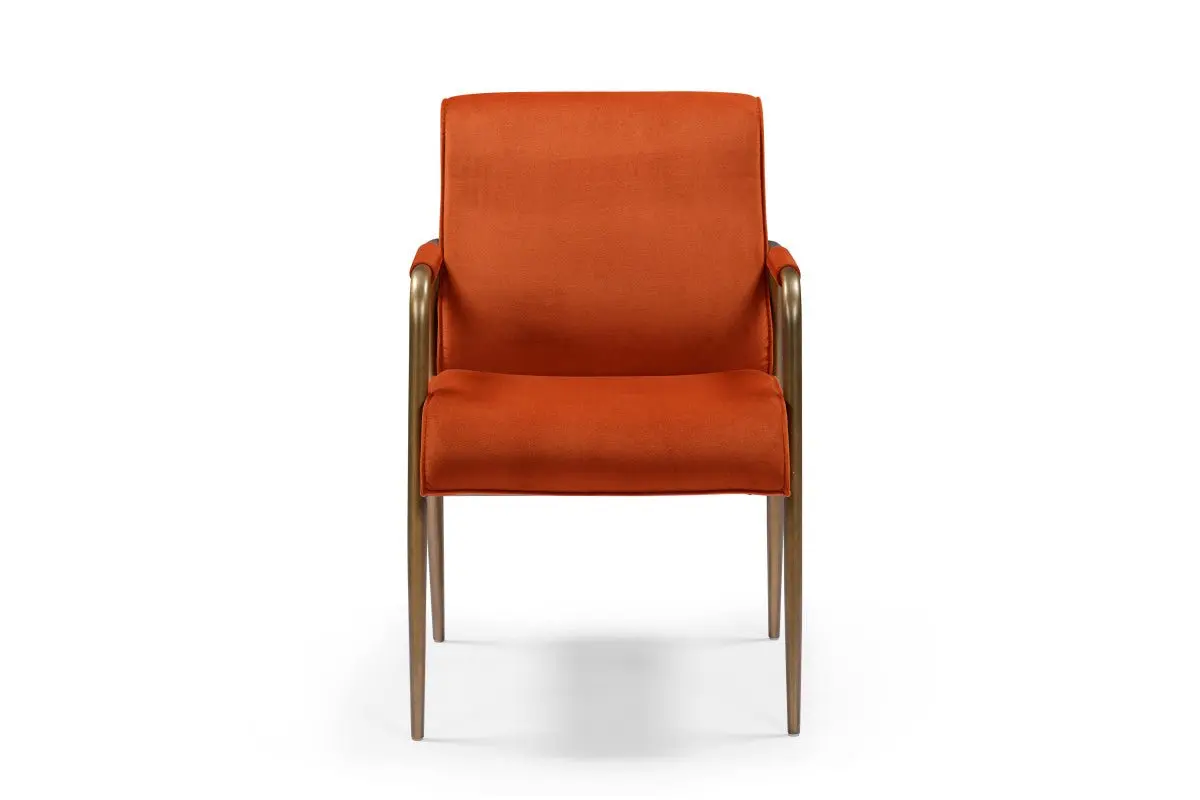 DI Designs Campden Club Chair in Rust Orange – Modern Upholstered Accent Chair - Image 2
