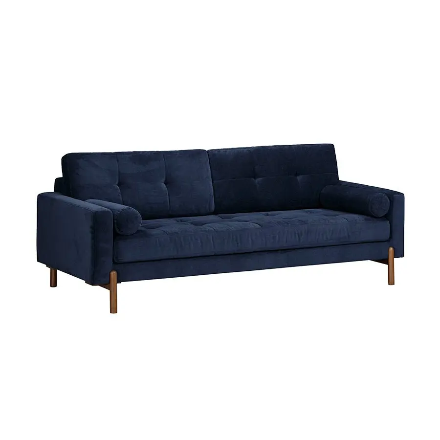 DI Designs Candover Sofa in Blue – Upholstered 3 Seater with Wooden Legs - Image 2