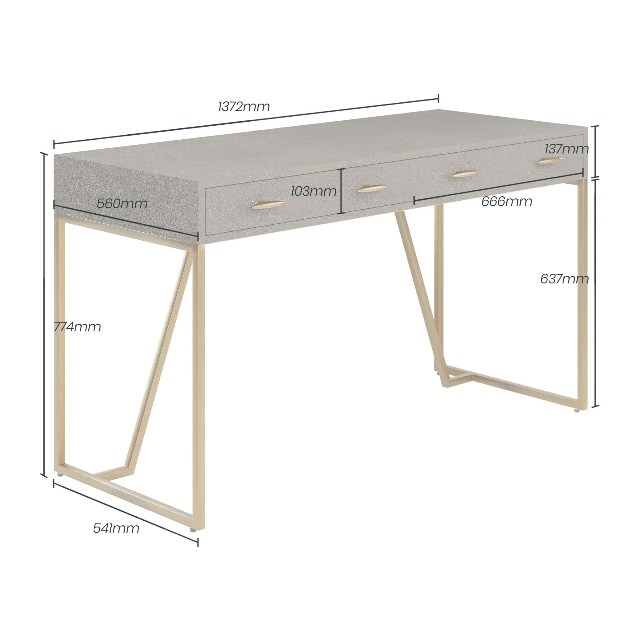 DI Designs Hampton Desk in Grey - Image 4
