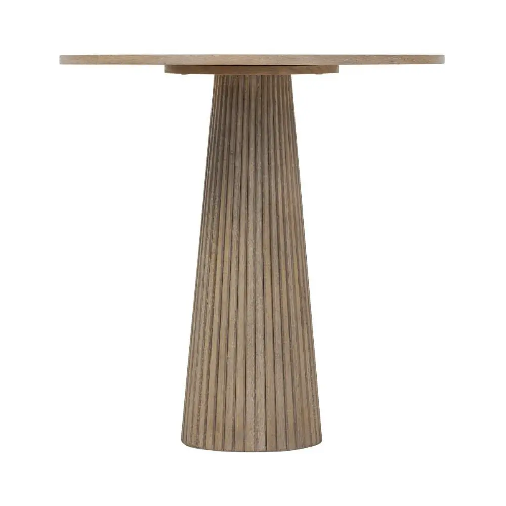 DI Designs Leckford Ribbed Round Occasional Table in Aged Oak - Image 2