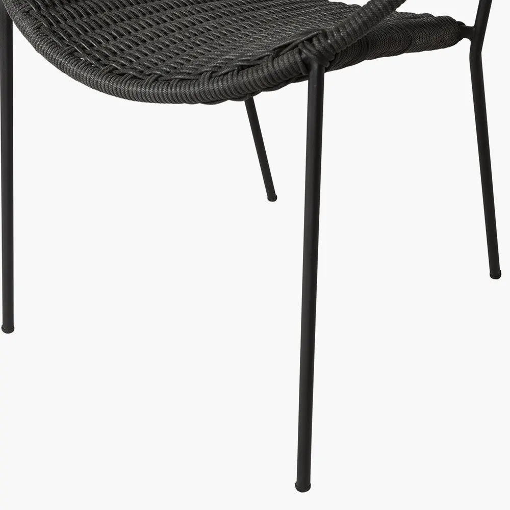 Dakota Outdoor 4 Seater Dining Set in Black - Pacific Lifestyle - Image 15