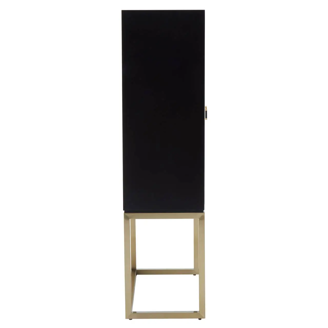 Damaris Two Door Cabinet – Black & White with Gold Base - Image 4