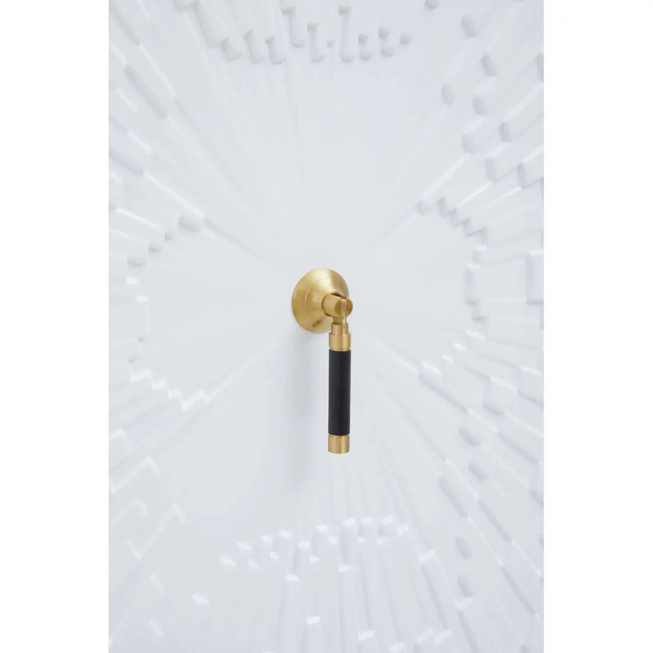 Damaris Two Door Cabinet – Black & White with Gold Base - Image 7