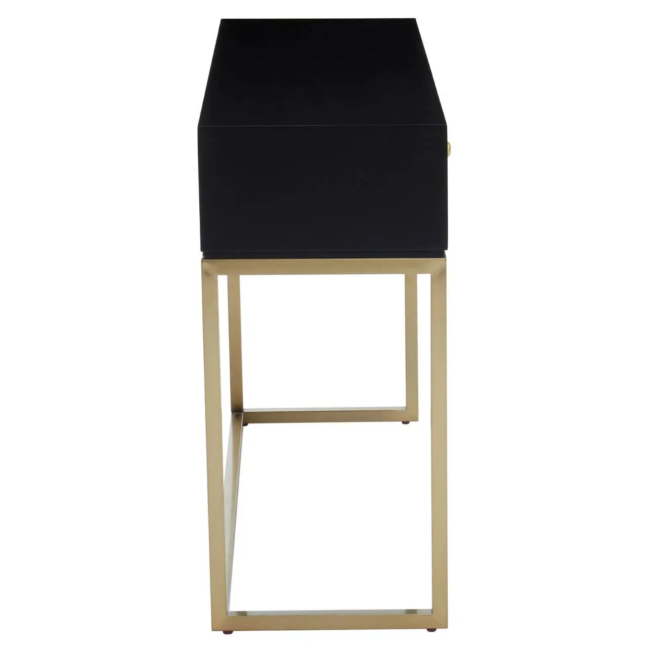Damaris Two Drawer Console Table – White Patterned Drawers with Gold Base - Image 6