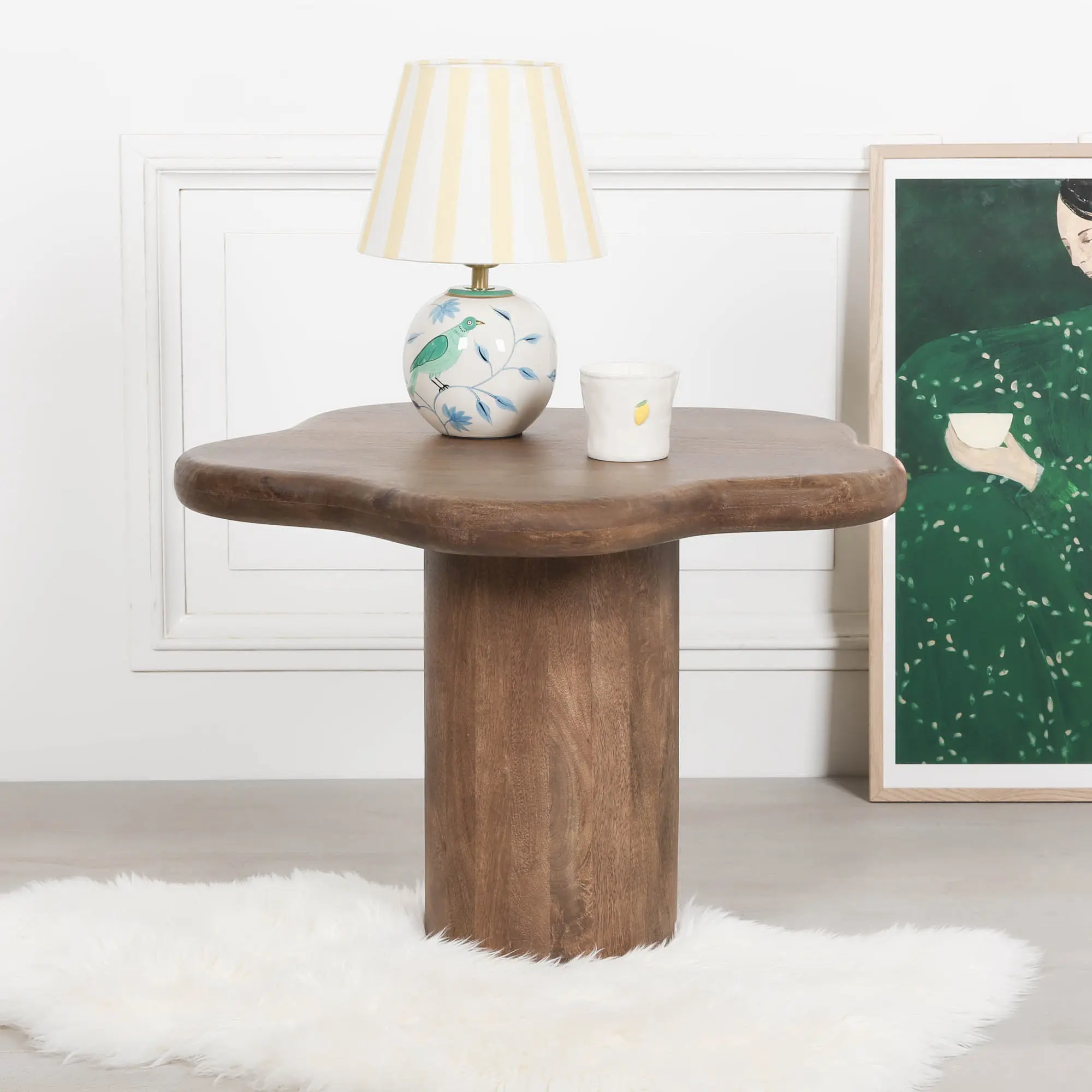 Dark Wooden Puddle Side Table - Image 4