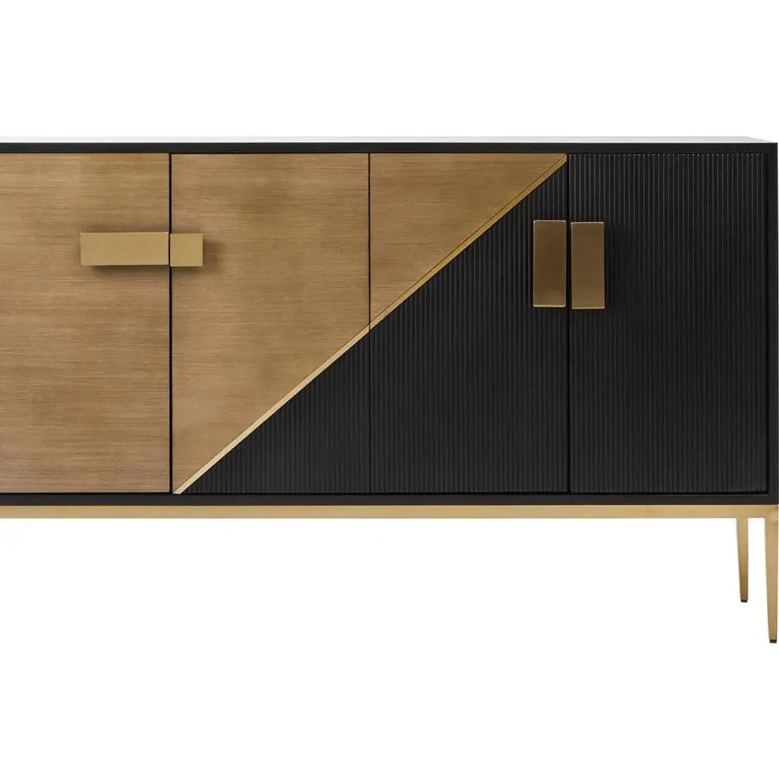 Davaro Black and Gold 4 Door Sideboard - Image 13