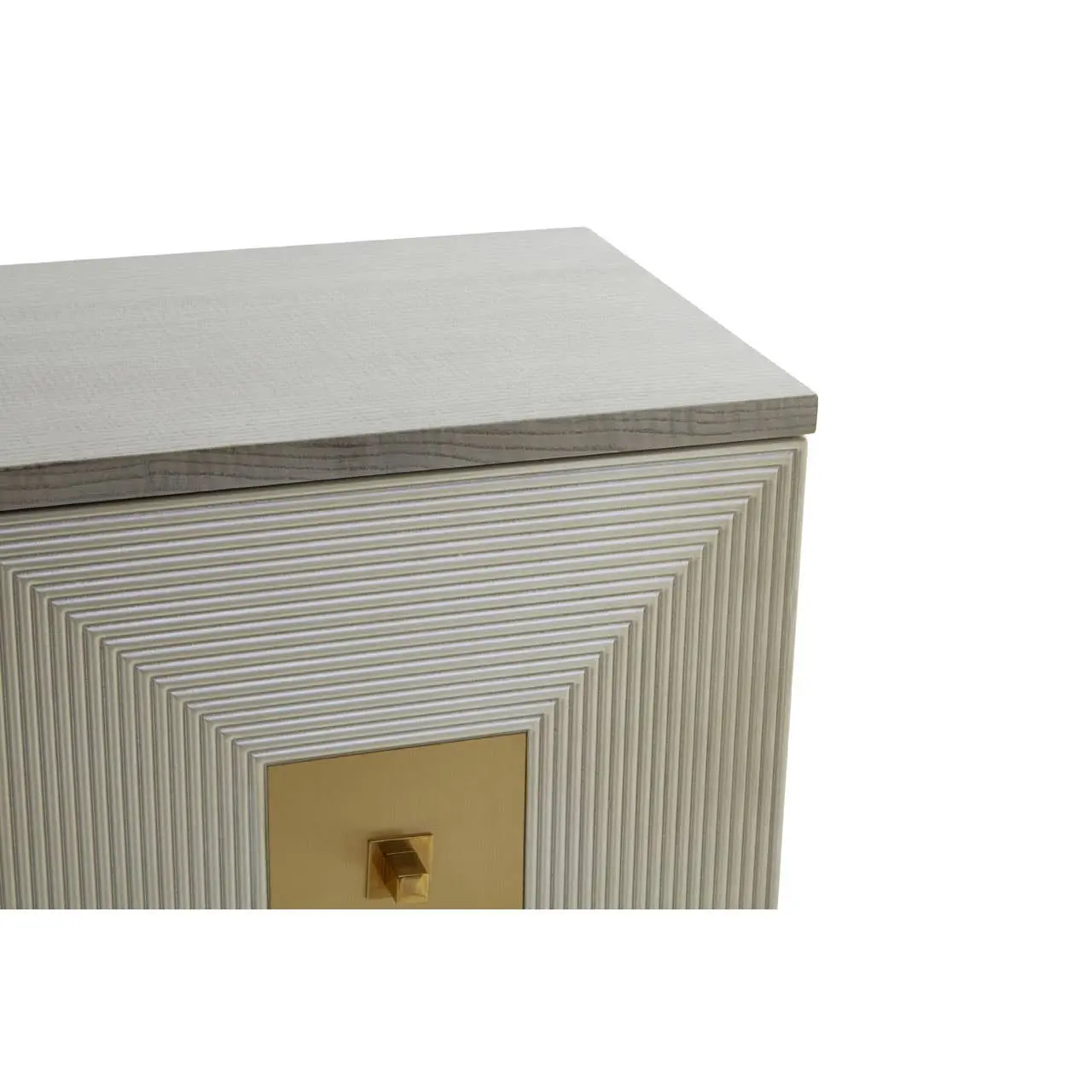 Decora 3 Door Sideboard – Champagne Silver & Grey with Gold Legs - Image 10