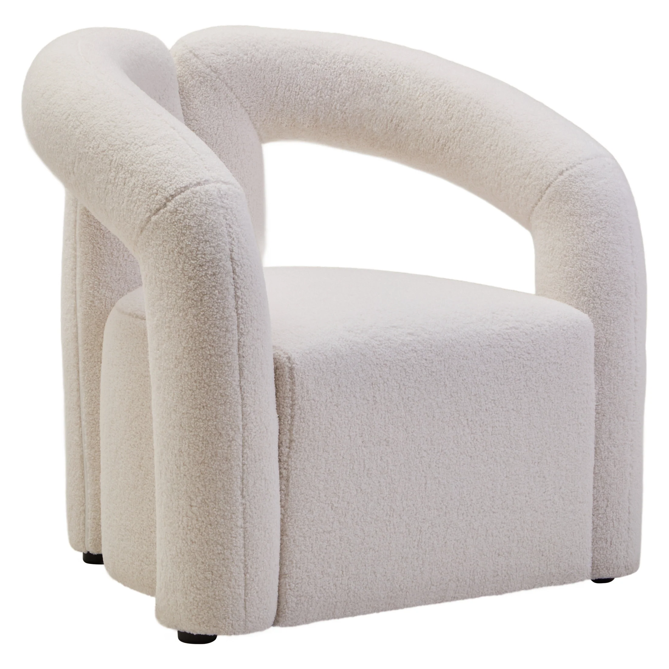 Delina Ivory Boucle Statement Chair