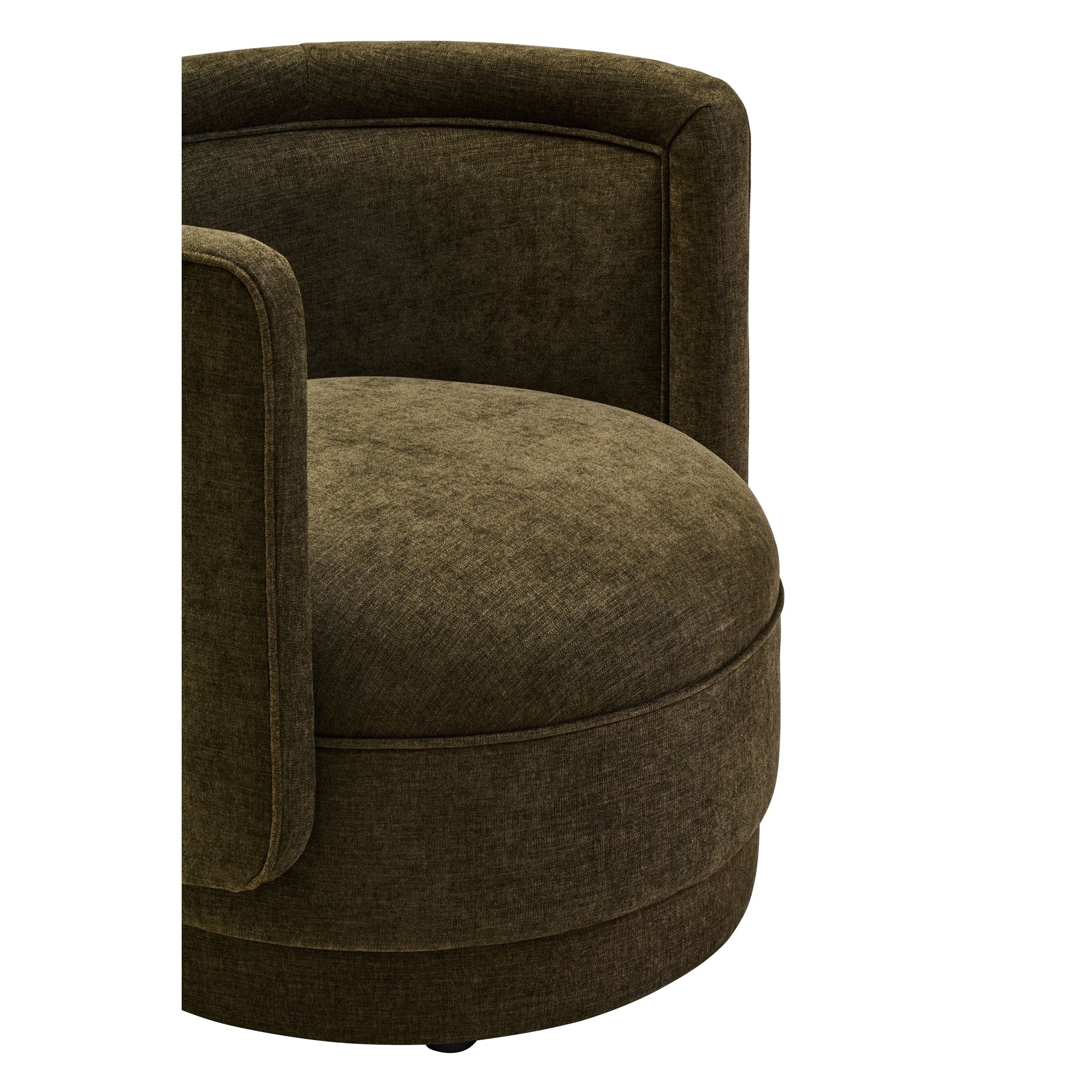 Dexter Forest Green Chenille Curved Chair - Image 6