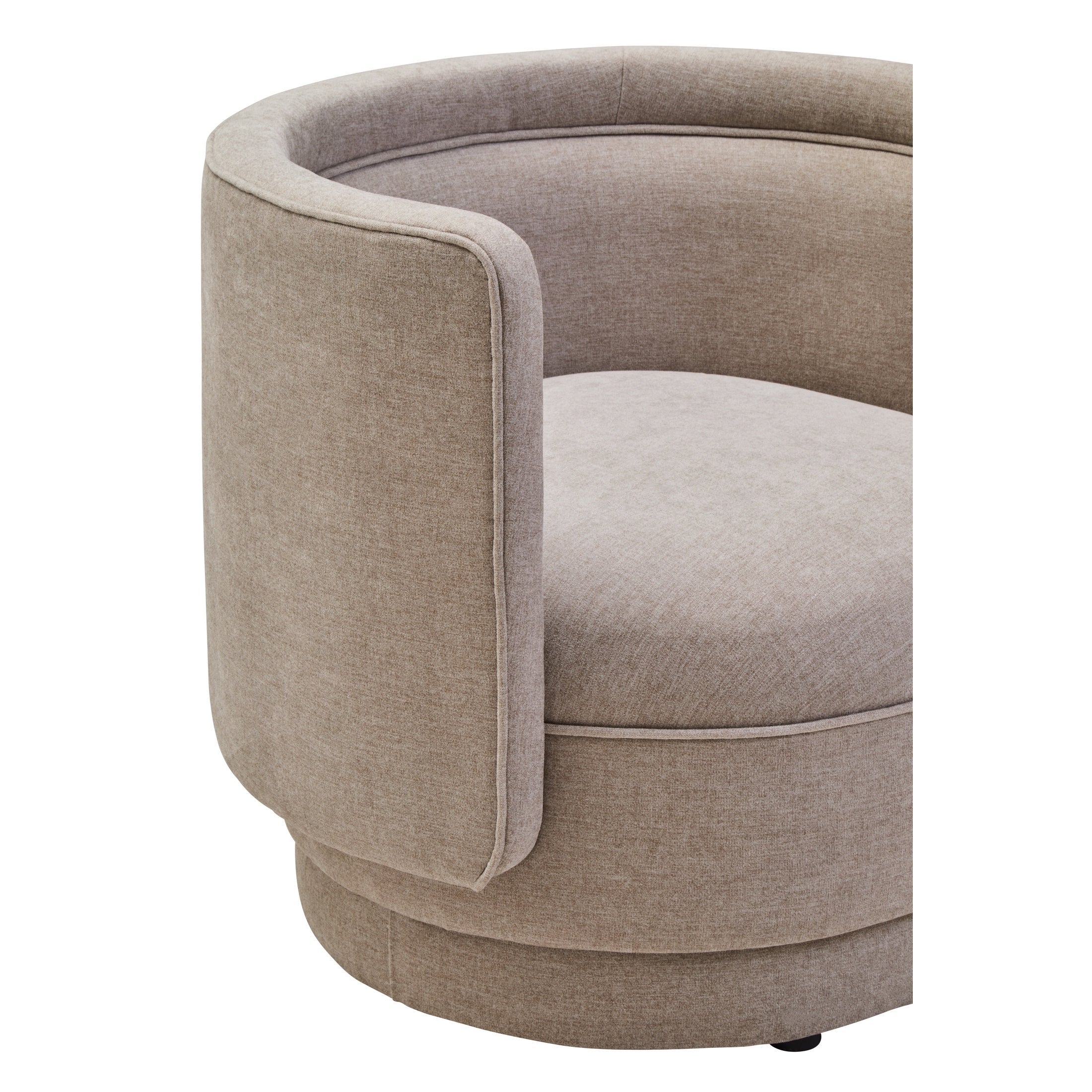 Dexter Taupe Chenille Curved Chair - Image 6