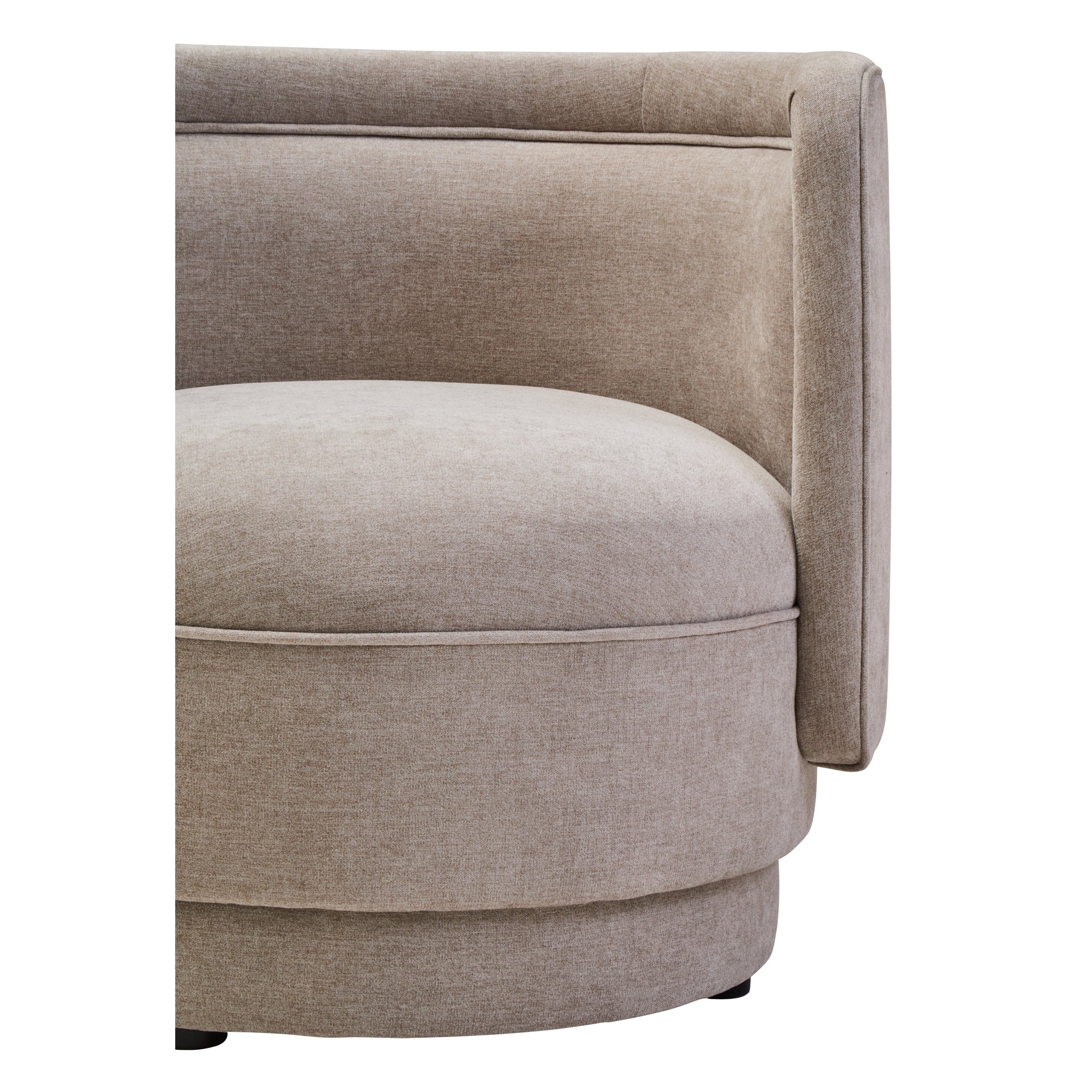 Dexter Taupe Chenille Curved Chair - Image 7