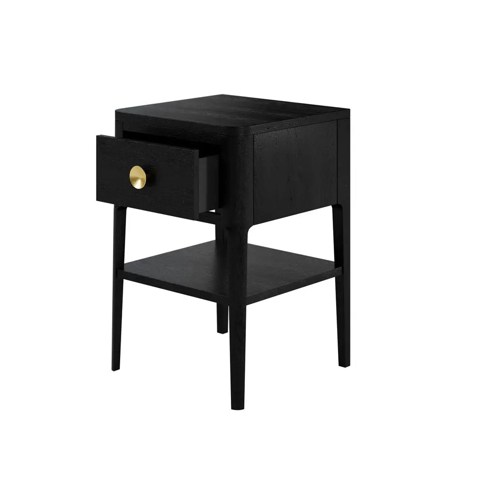 DI Designs Abberley 1 Drawer Bedside in Black - Image 3