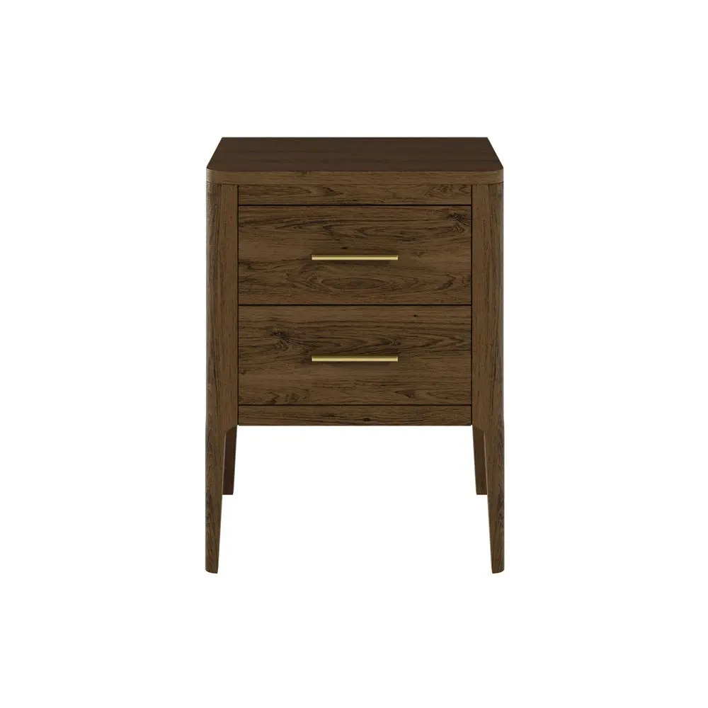 DI Designs Abberley 2 Drawers Bedside in Brown