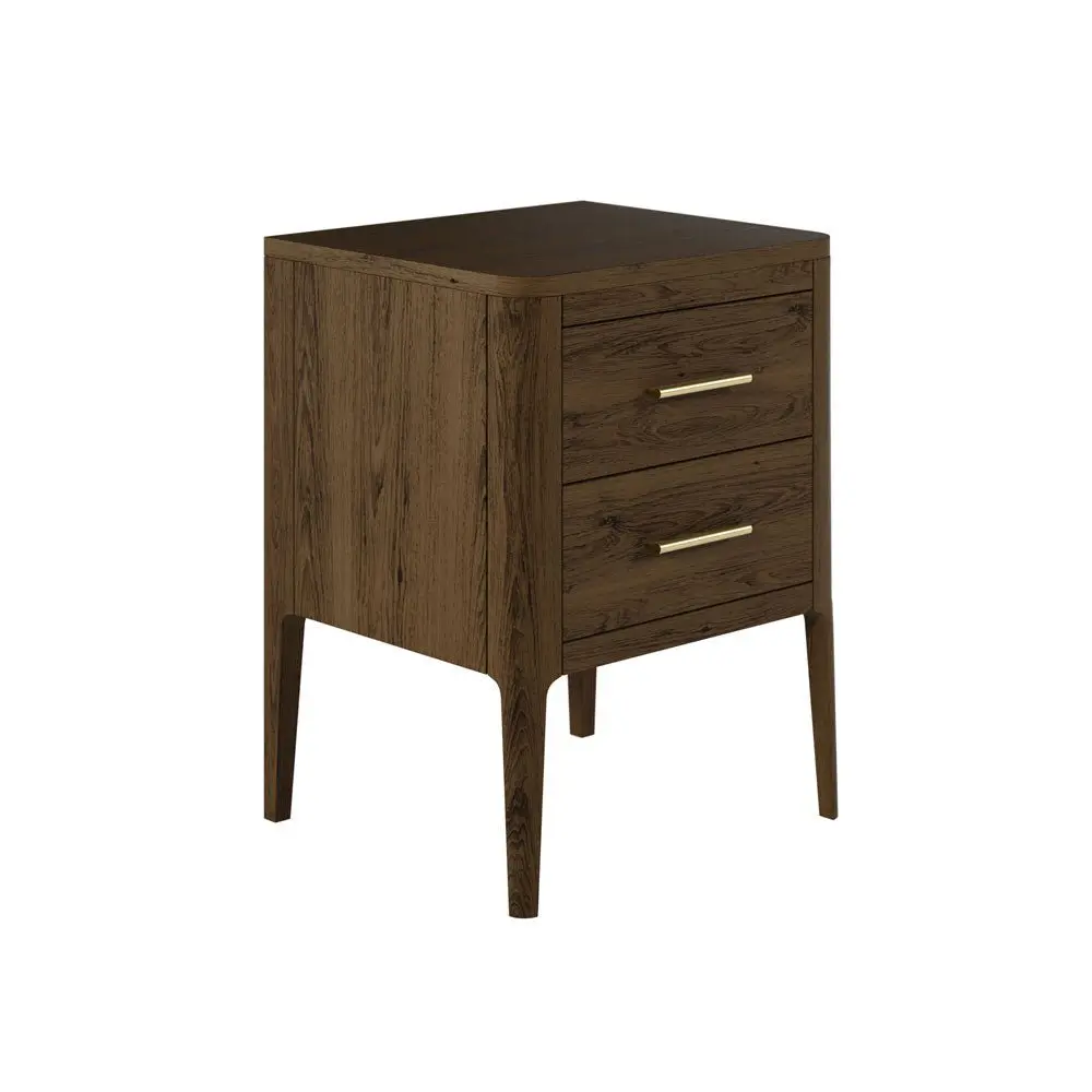 DI Designs Abberley 2 Drawers Bedside in Brown - Image 2