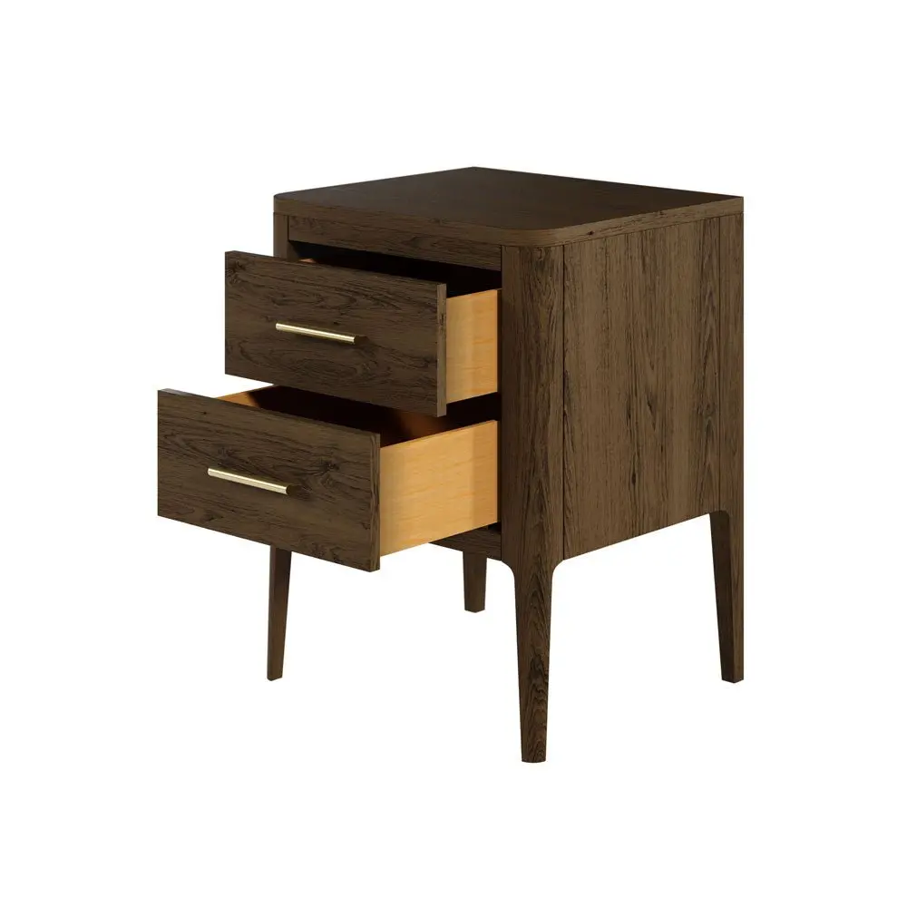 DI Designs Abberley 2 Drawers Bedside in Brown - Image 3