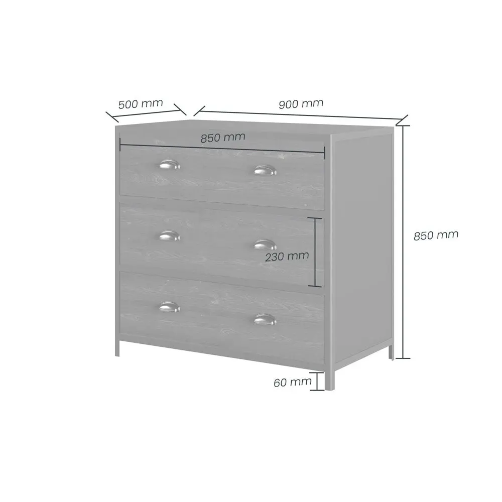 DI Designs Grafton Industrial Style Chest of Drawers - Image 5
