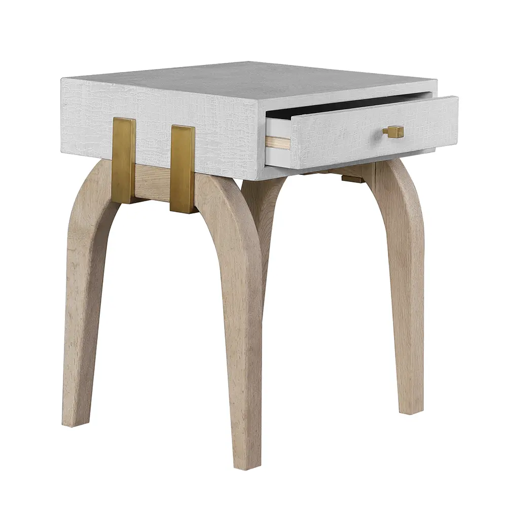 DI Designs Laverstoke 1 Drawer Bedside Table in White - Image 3