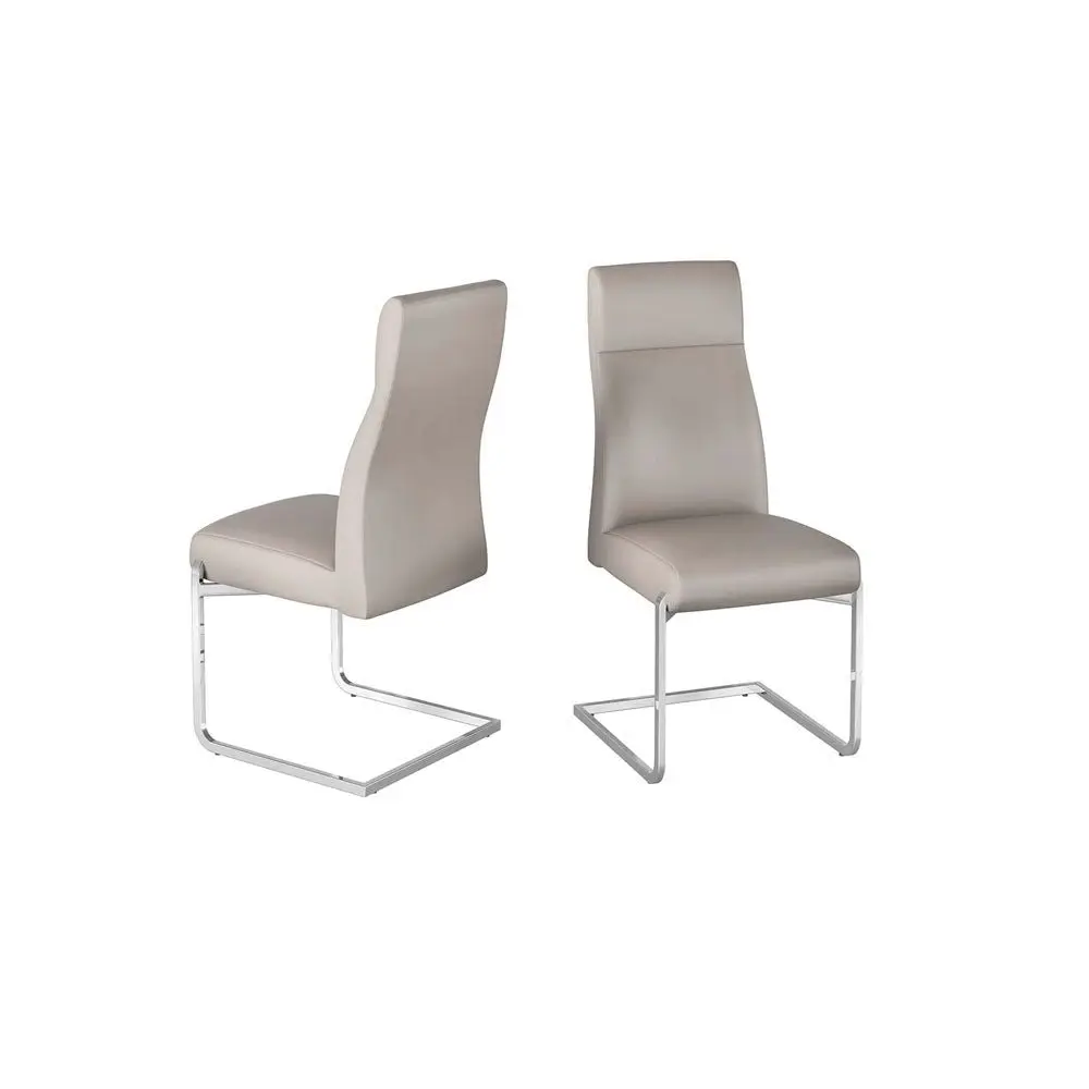 Diego Faux Leather Dining Chair – Chrome Cantilever Frame - Image 3
