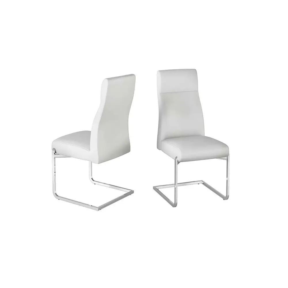Diego Faux Leather Dining Chair – Chrome Cantilever Frame - Image 8