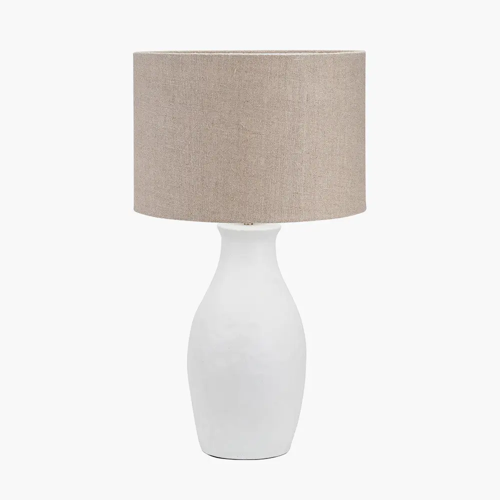 Eirene White Textured Stoneware Table Lamp Base - Image 6