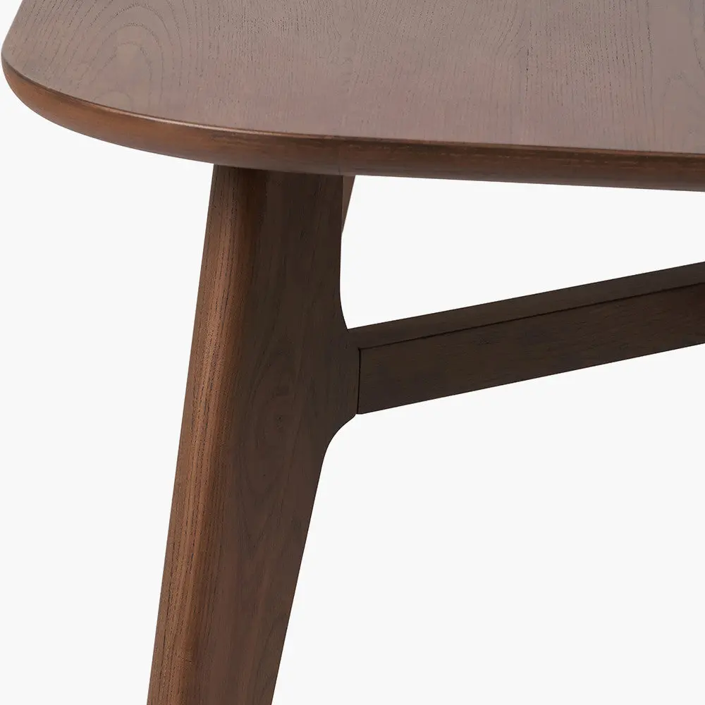 Elias Dark Ash Wood Dining Table – 6-Seater Retro Scandinavian Style - Image 8