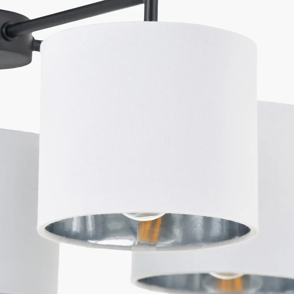 Elin 5 Light Pendant – Matt Black & Ivory - Image 6