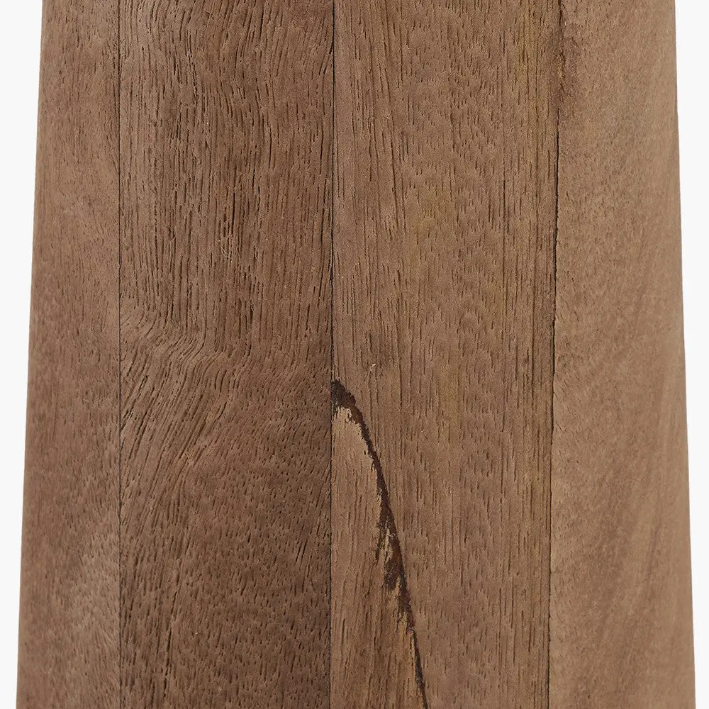Esha Natural Conical Wood Floor Lamp Base - Image 4