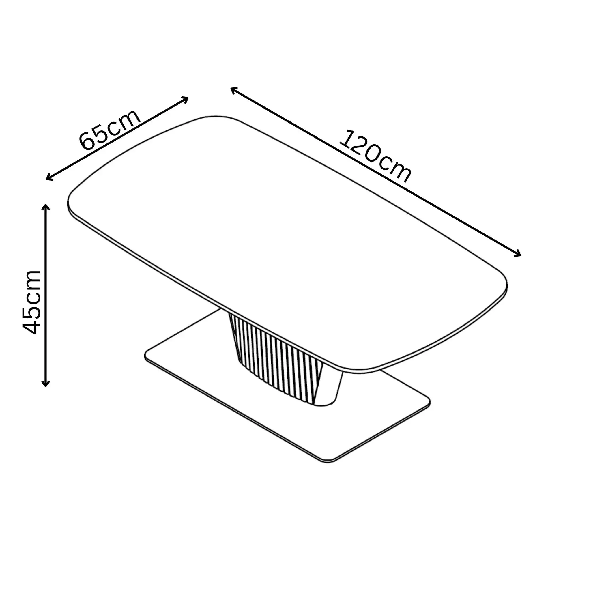 Estello Light Grey Ceramic Coffee Table - Image 4