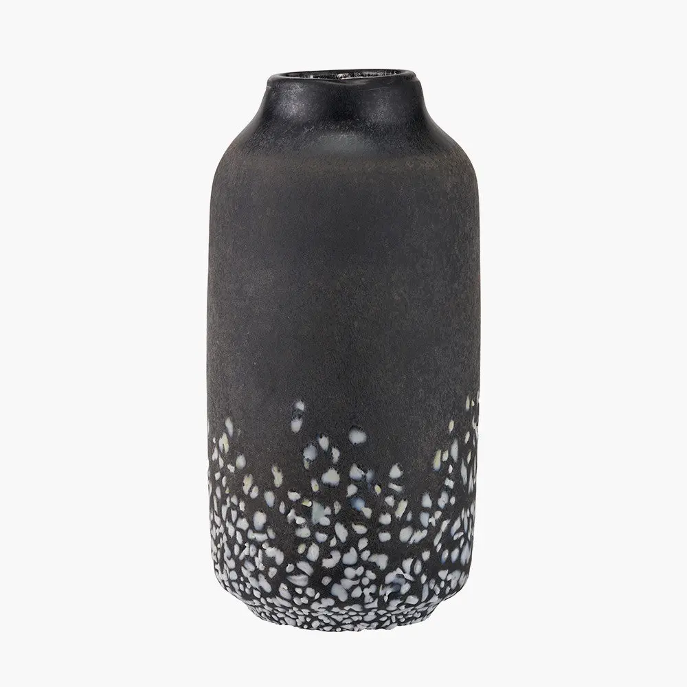 Etna Black and White Glass Vase - Image 6