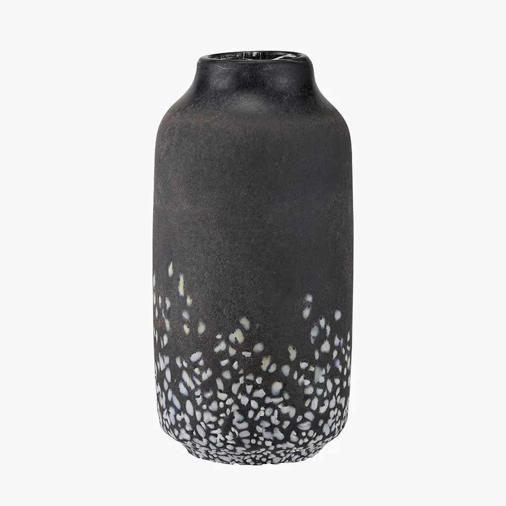 Etna Black and White Glass Vase - Image 7