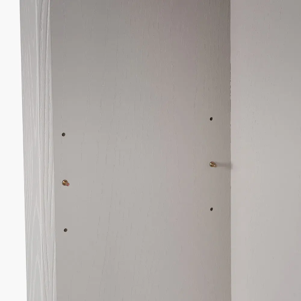 Fairford Parchment White Pine and Oak Wood 5 Shelf Unit - Image 8