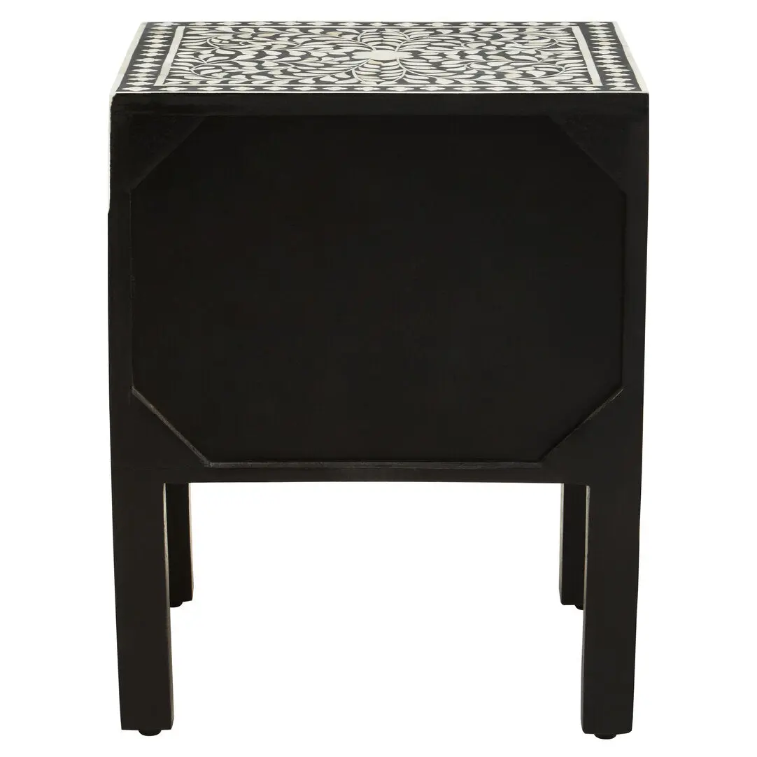 Fazion 2 Drawer Bone Inlay Side Table - Image 23