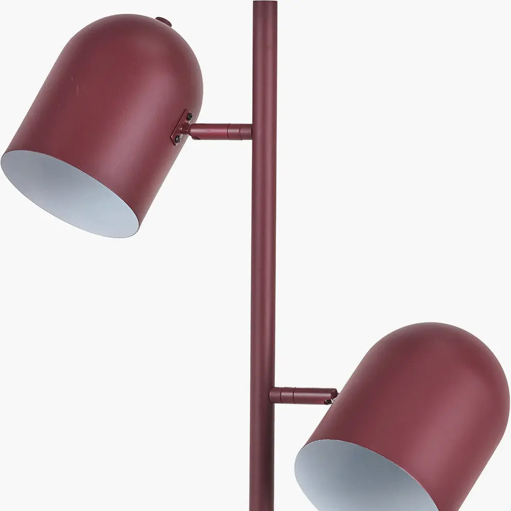 Finn Mulberry Metal Cloche Two Head Floor Lamp - Image 8