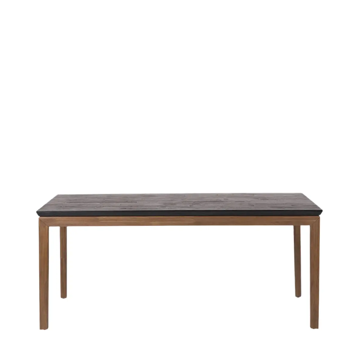 Gio Black & Natural Acacia Wood Dining Table – 6-Seater Scandinavian Style - Image 3