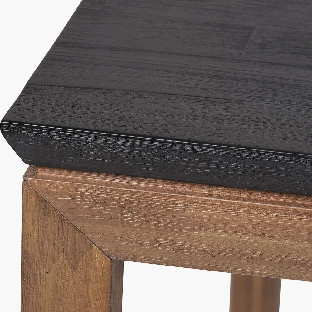 Gio Black & Natural Acacia Wood Dining Table – 6-Seater Scandinavian Style - Image 6