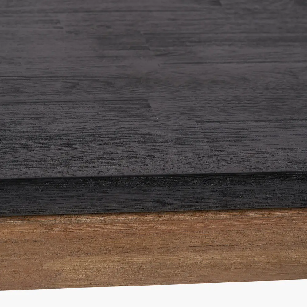 Gio Black & Natural Acacia Wood Dining Table – 6-Seater Scandinavian Style - Image 7
