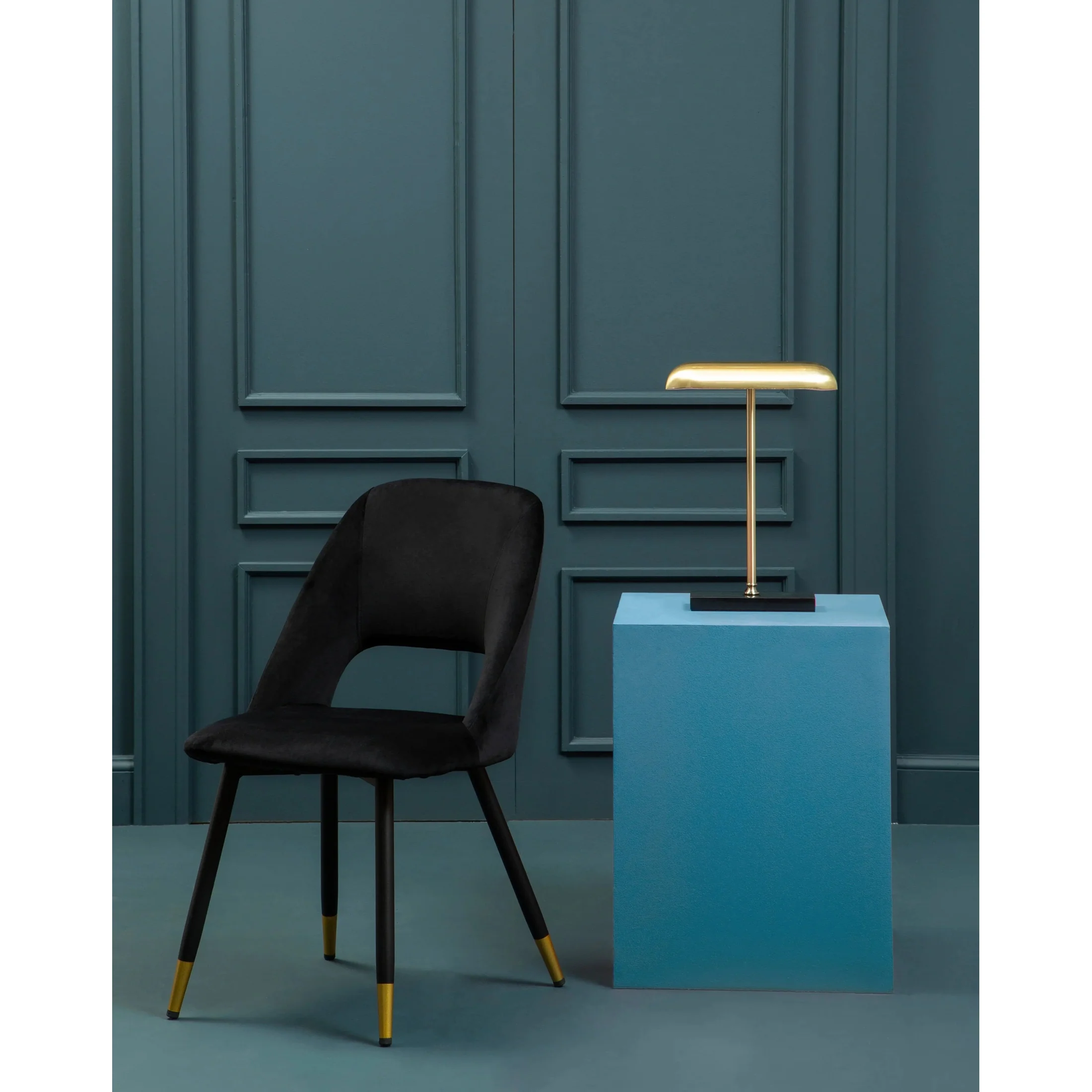 Grayson Black Velvet Dining Chair - Image 2
