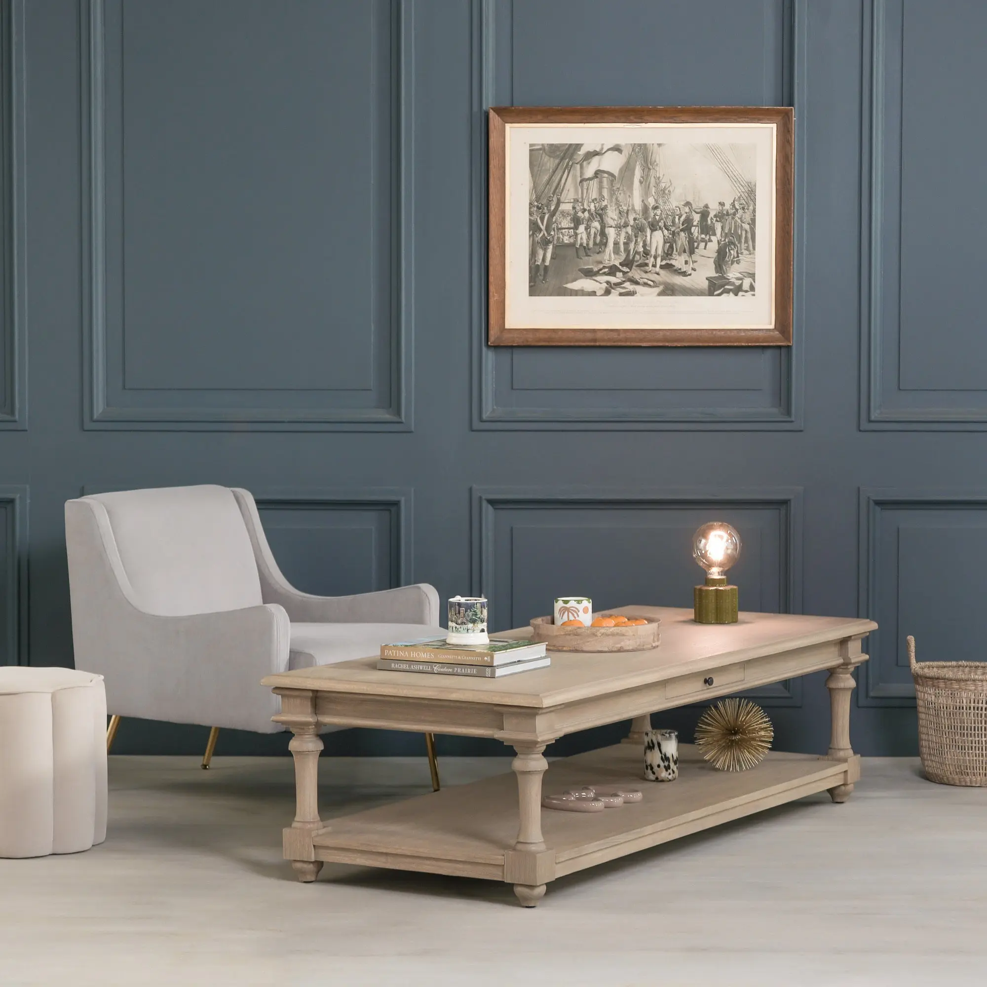 Handcrafted White Cedar Wood Coffee Table with Natural Rustic Finish and Single Drawer - Image 7