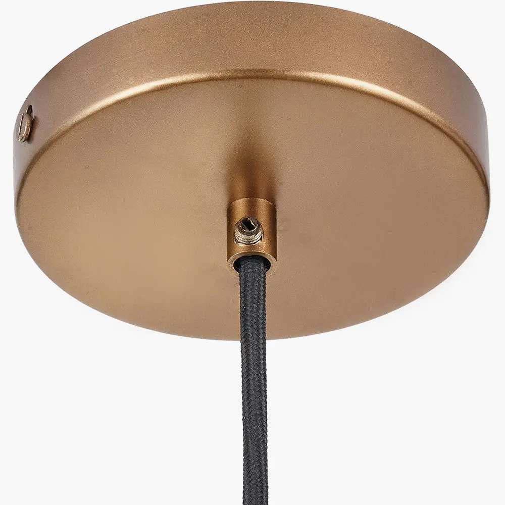 Harlem Antique Brass Domed Metal Pendant - Image 8