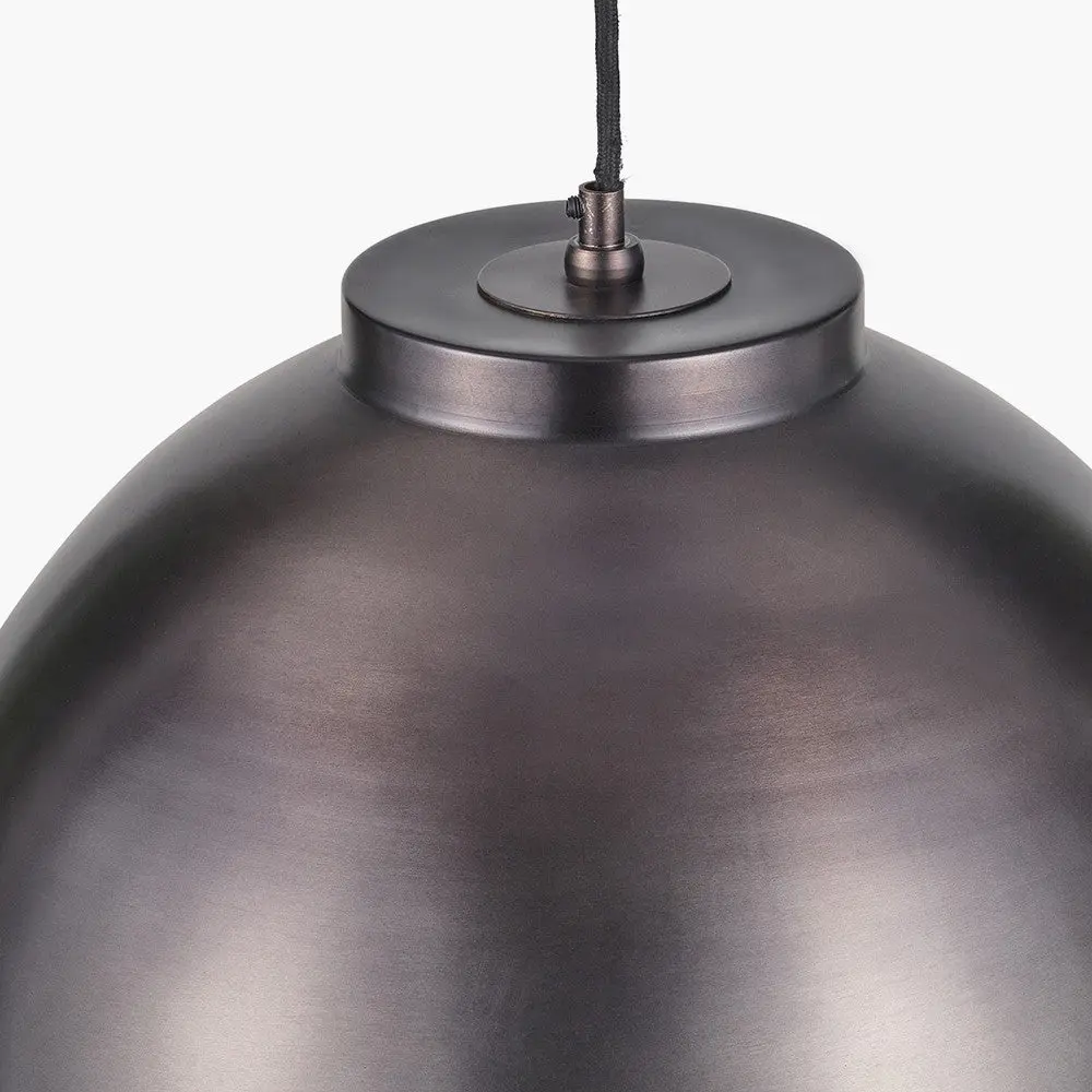 Harlem Antique Bronze Domed Metal Pendant - Image 7