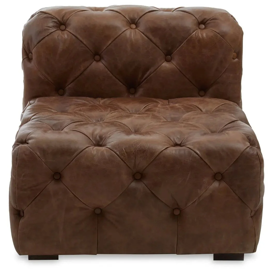 Haxton Tufted Leather Chair - Image 2