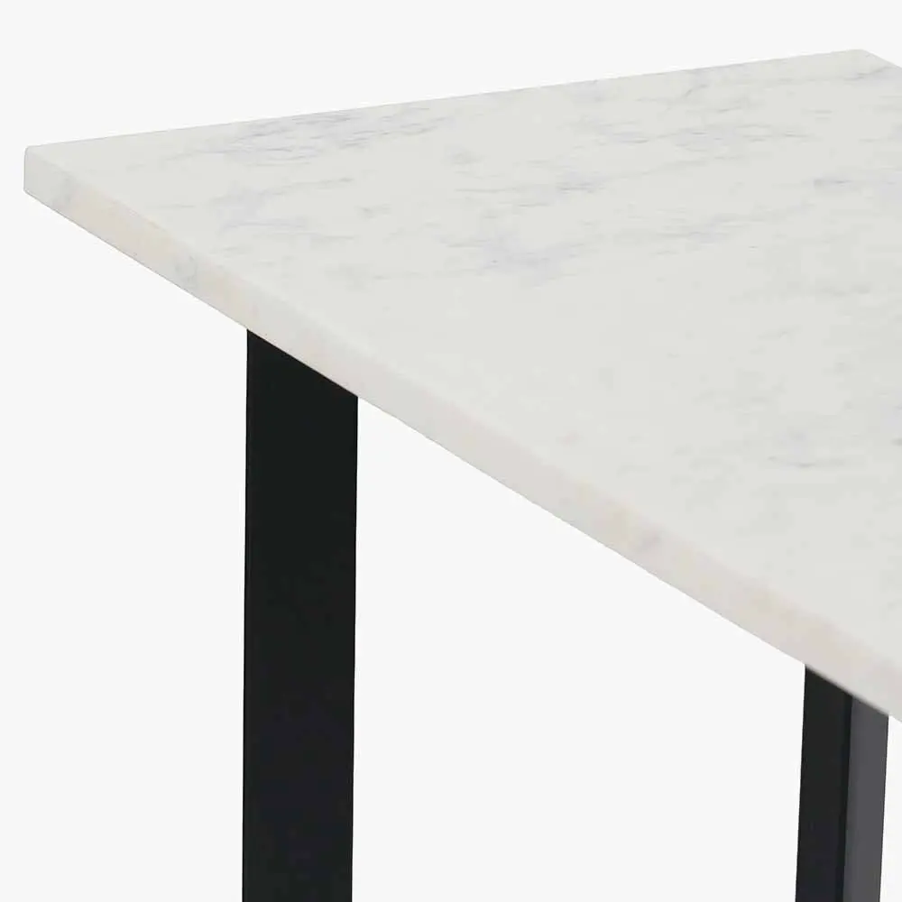 Hendrick White Marble and Black Metal Console Table - Pacific Lifestyle - Image 7