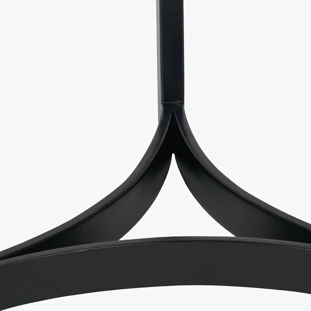 Hendrick White Marble and Black Metal Side Table - Image 2