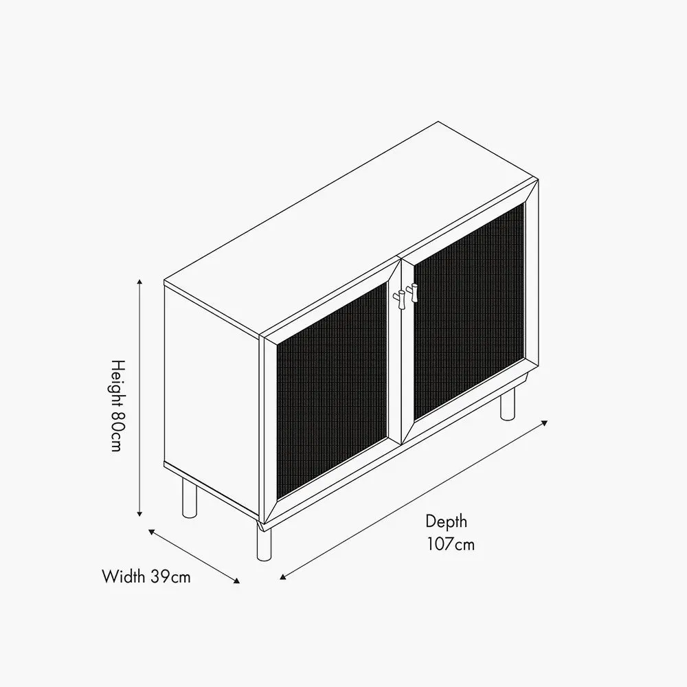 Henrik Natural Rattan 2 Door Cabinet - Image 12