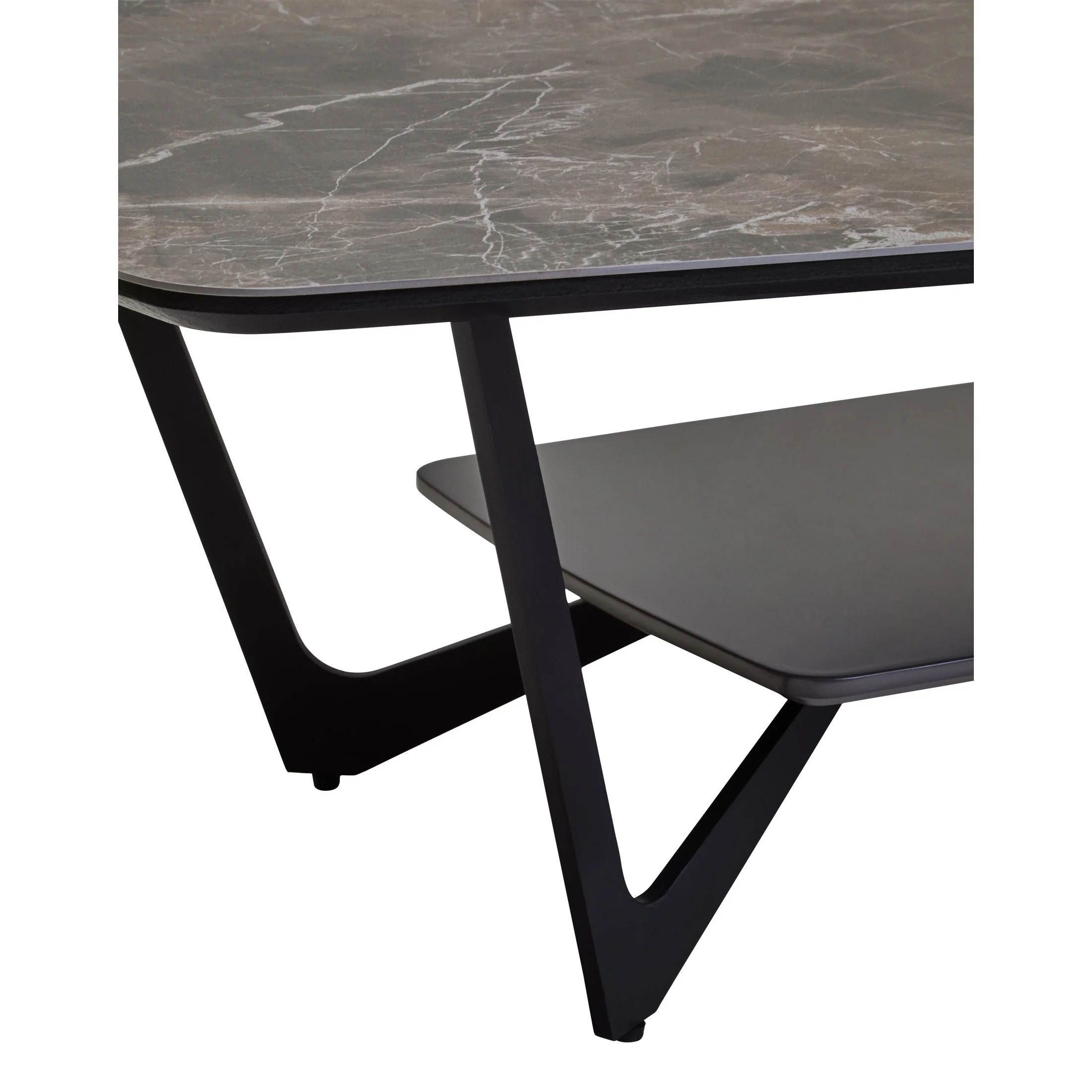 Impero Grey Ceramic Marble Effect Coffee Table - Image 10