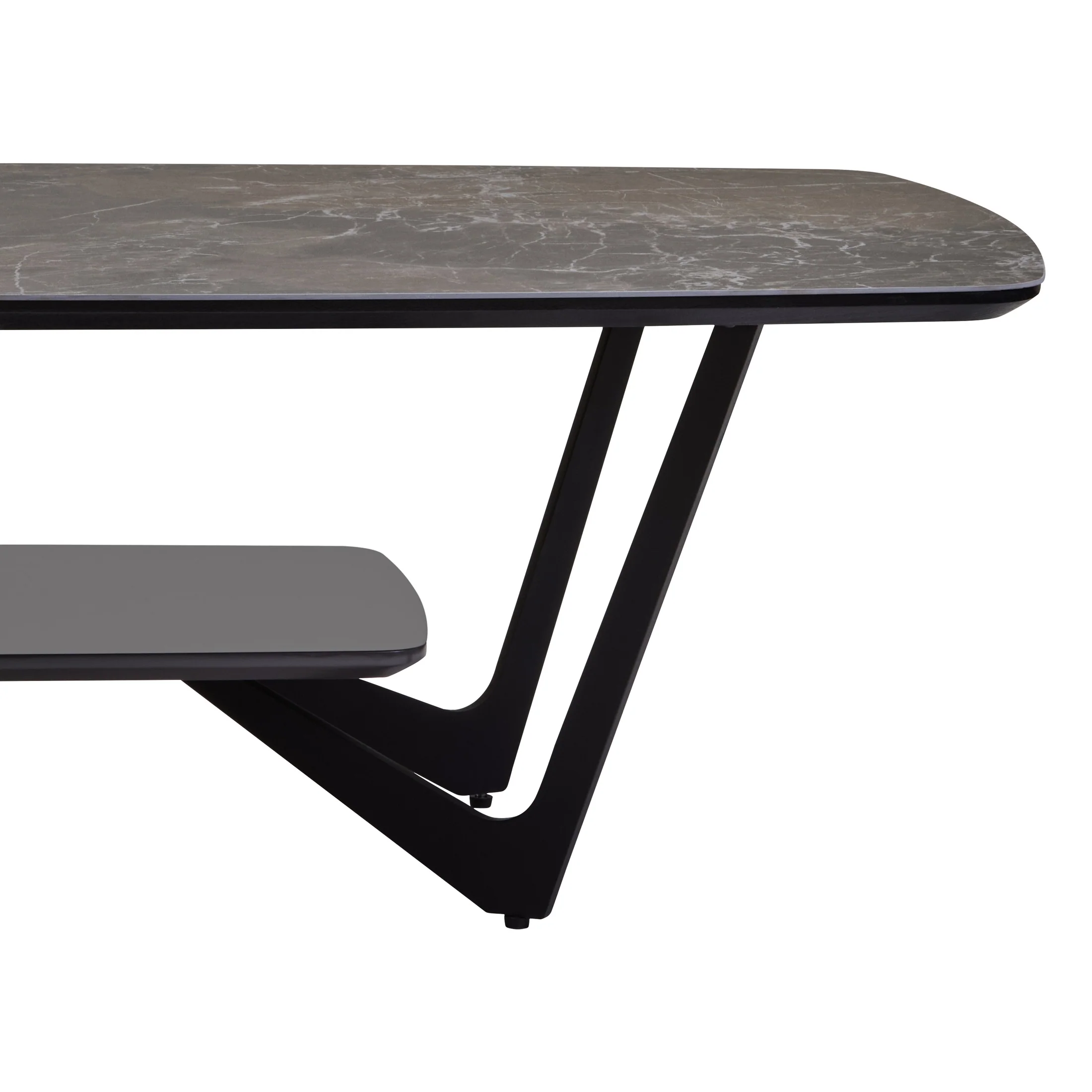 Impero Grey Ceramic Marble Effect Coffee Table - Image 7